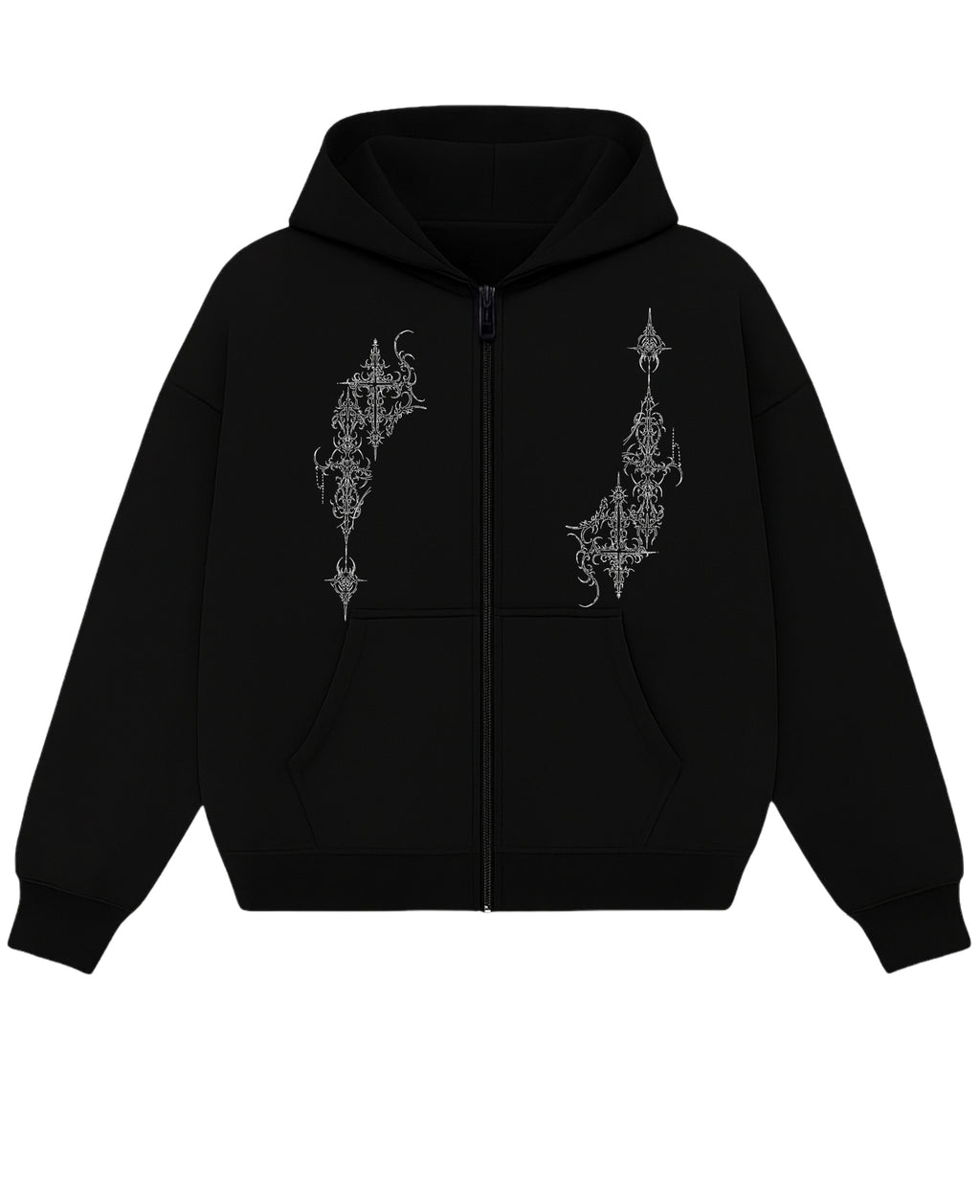 Zipper Hoodie Front Design